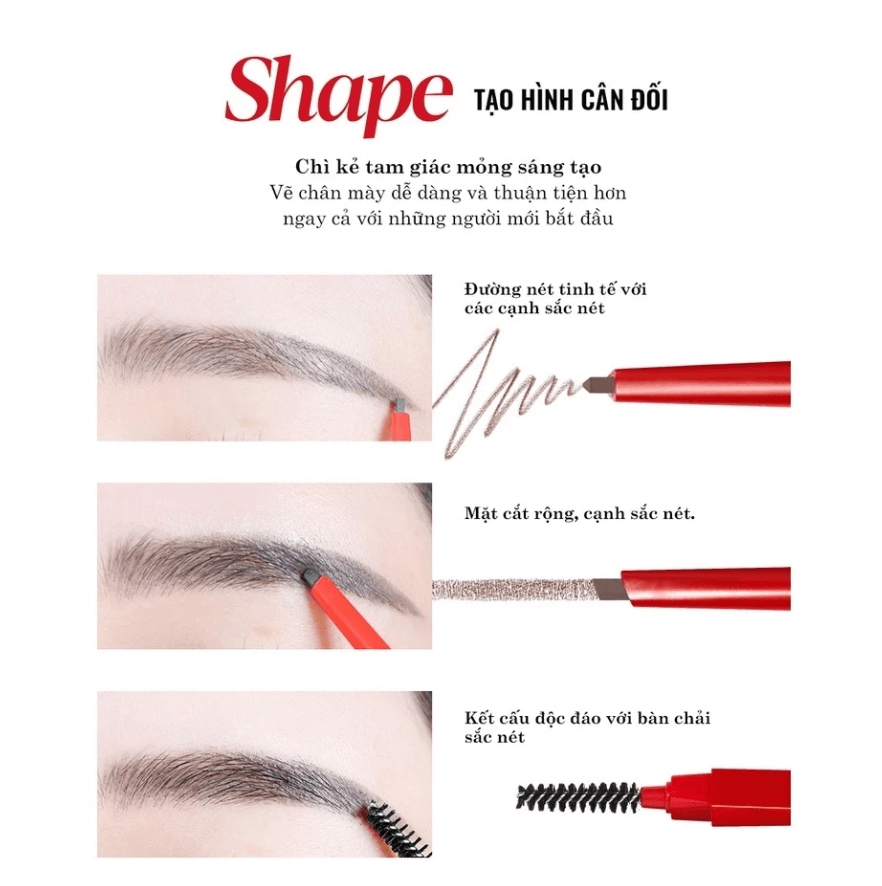 Chì Kẻ Mày Espoir The Brow Balance Pencil - Ảnh 5