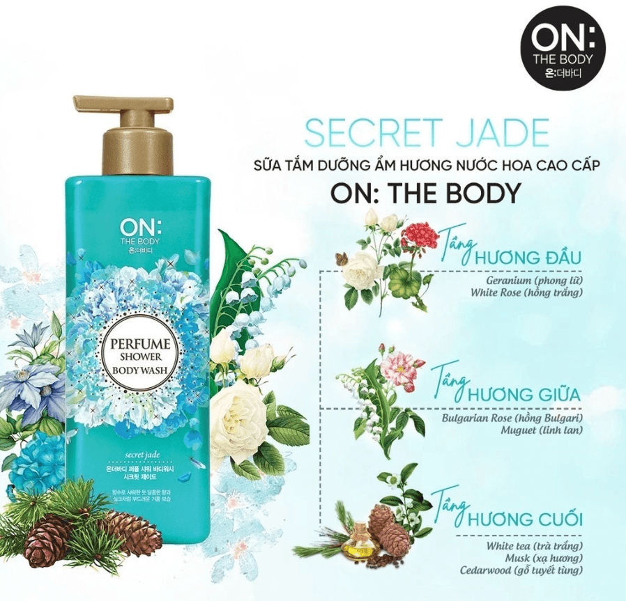 Sữa Tắm On The Body Perfume Secret Jade 500g - Ảnh 5
