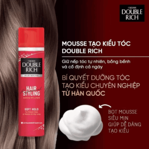 Keo Tạo Kiểu Tóc Dạng Xịt Mềm Double Rich Hair Styling MOUSSE SOFT HOLD 150ML